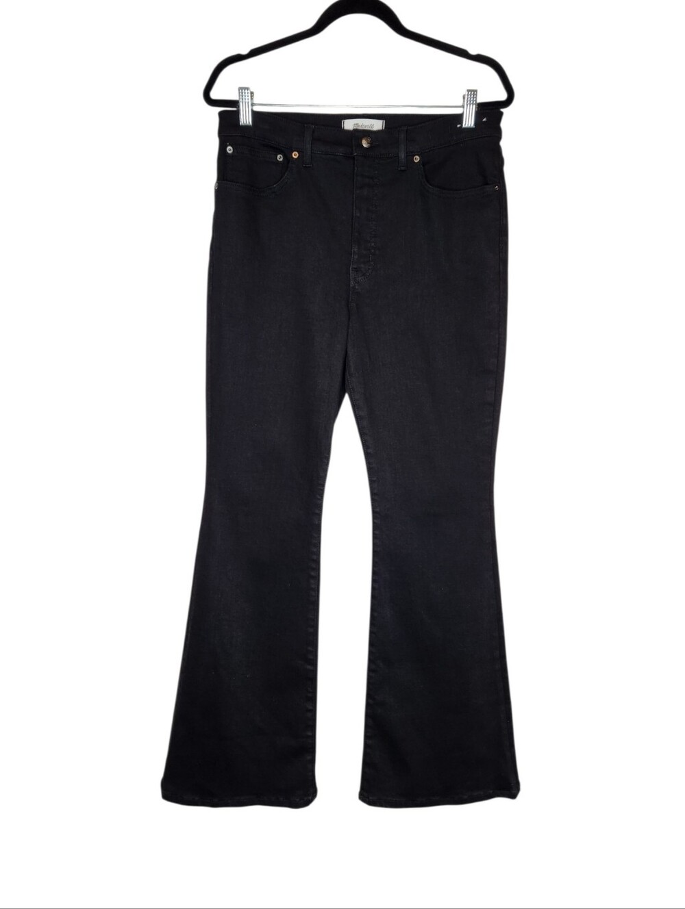 NEW Madewell The Stretch Flare Jean Black Size 30